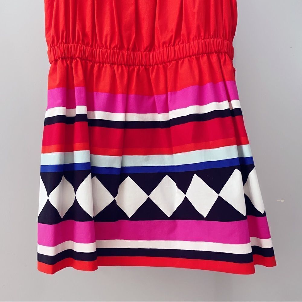 ⭕️ KATE SPADE Dress Red Color Blocking Multi - Picture 3 of 8